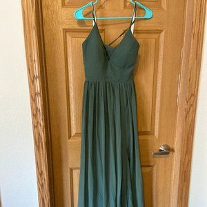 Azazie Aaida Eucalyptus Bridesmaid Dress